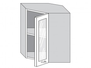 1.60.3у Шкаф настенный (h=720) угловой на 600мм со стекл. дверцей в Кизеле - kizel.magazin-mebel74.ru | фото
