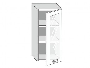 19.40.3 Шкаф настенный (h=913) на 400мм с 1-ой стекл. дверцей в Кизеле - kizel.magazin-mebel74.ru | фото