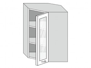 19.60.3у Шкаф настенный (h=913) угловой на 600мм со стекл. дверцей в Кизеле - kizel.magazin-mebel74.ru | фото