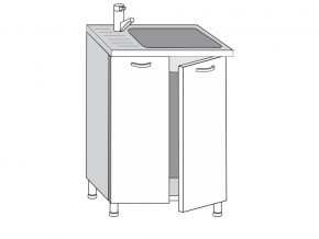 2.60.2мн Шкаф-стол на 600мм под накладную мойку с 2-мя дверцами в Кизеле - kizel.magazin-mebel74.ru | фото