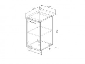 Н 40 Модуль нижний Без Столешницы МН 40 в Кизеле - kizel.magazin-mebel74.ru | фото