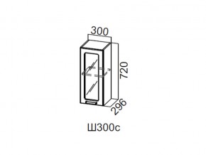 Ш300с/720 Шкаф навесной 300/720 (со стеклом) в Кизеле - kizel.magazin-mebel74.ru | фото