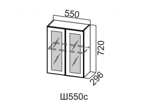 Ш550с/720 Шкаф навесной 550/720 (со стеклом) в Кизеле - kizel.magazin-mebel74.ru | фото