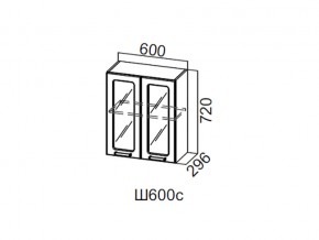 Ш600с/720 Шкаф навесной 600/720 (со стеклом) в Кизеле - kizel.magazin-mebel74.ru | фото