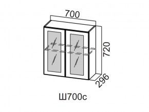 Ш700с/720 Шкаф навесной 700/720 (со стеклом) в Кизеле - kizel.magazin-mebel74.ru | фото