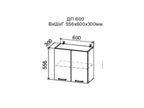 Шкаф верхний ДП600мм с 2-мя дверками в Кизеле - kizel.magazin-mebel74.ru | фото